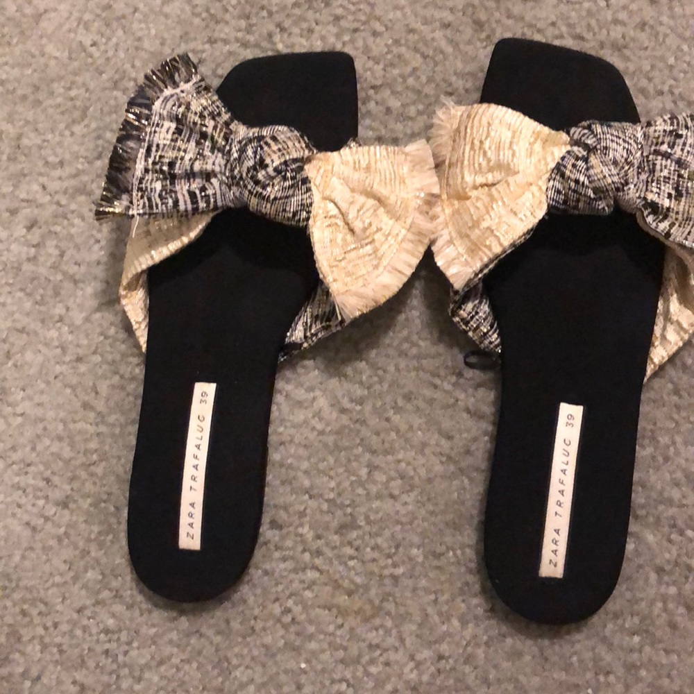 Zara bow tie flats